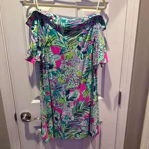 Lilly Pulitzer off the shoulder dress NWT - Fawcett Dress - Multi early bloomer